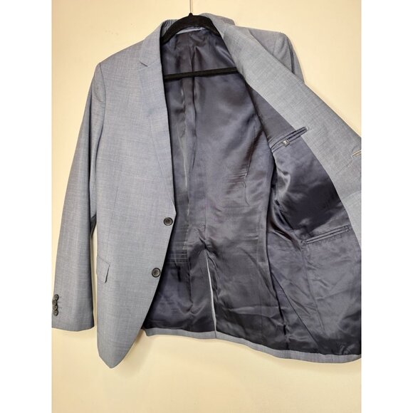 Theory Slim Fit Wool Suit Jacket Lined Blue Sz 36R MINT - Picture 9 of 15